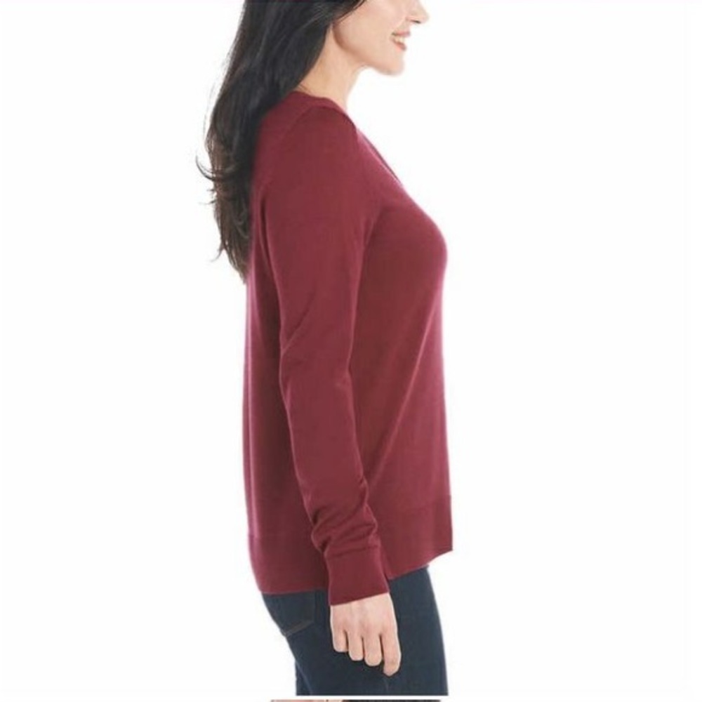 Katherine Barclays Fine Merino Wool Sweater - XL Raspberry NWT - Picture 2 of 7